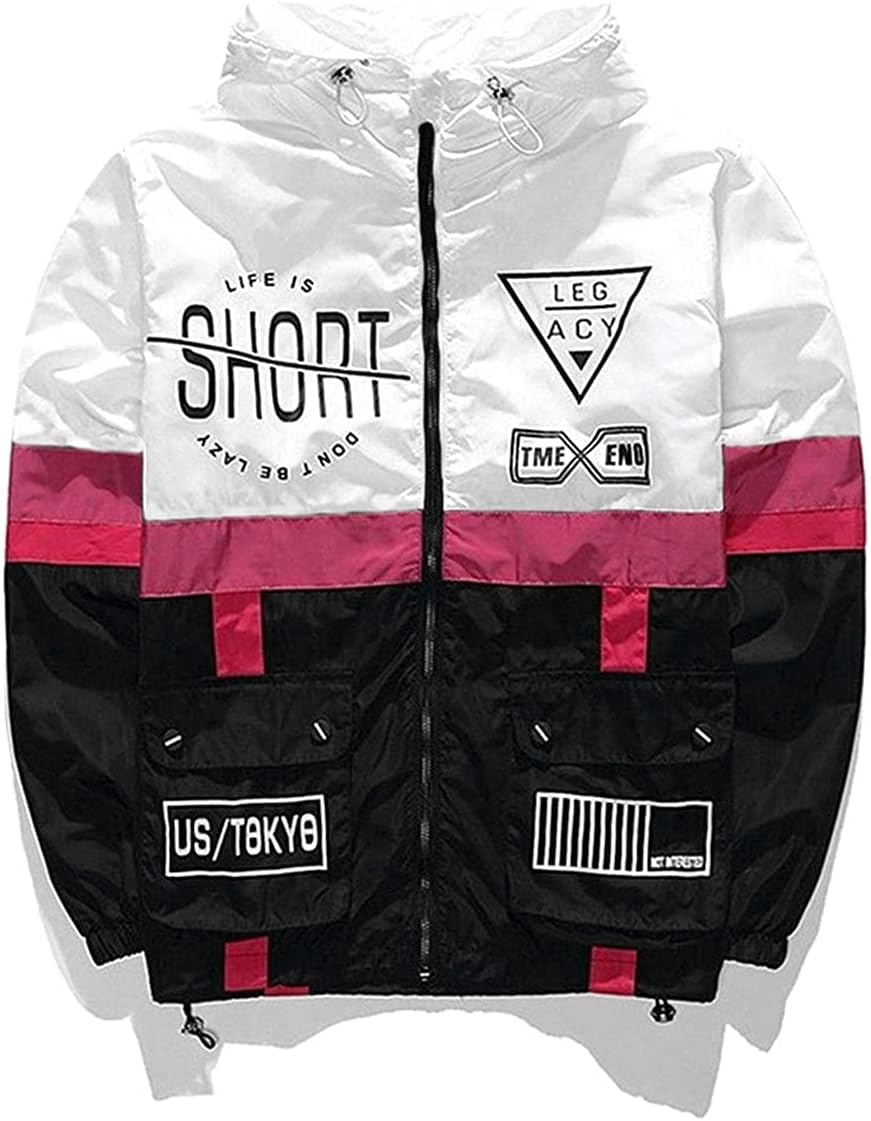 Lightweight Windbreaker Jacket Casual Zip Up Jackets With image 1