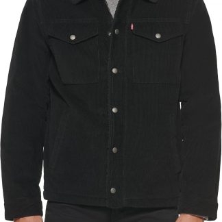Corduroy Sherpa Lined Trucker Jacket image 1